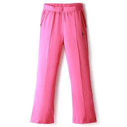 Pine Kids Knit Full Length Solid Color Leggings - Dark Pink-picture-27