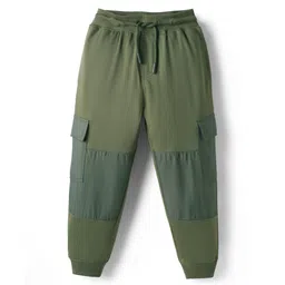 Pine Kids Knit Full Length Solid Color Lounge Pants - Olive Green image 1