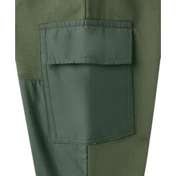 Pine Kids Knit Full Length Solid Color Lounge Pants - Olive Green image 4