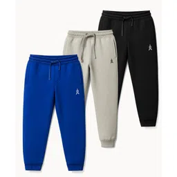 Pine Kids Knit Full Length Solid Colour Lounge Pant Pack Of 3 (Colour May Vary)-picture-17