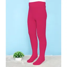 Pine Kids Knit Solid Tights - Dark Pink-picture-28