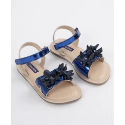 Pine Kids Party Wear Sandals Floral Detail - Blue-picture-36