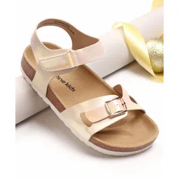 Pine Kids Sandals with Velcro Closure - Beige-picture-26