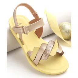 Pine Kids Sandals with Velcro Closure  -Yellow-picture-27