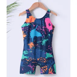 Pine Kids Sleeveless Printed  Legged Swimsuit - Blue-picture-14