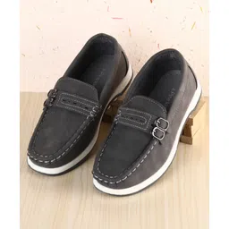 Pine Kids Slip On Formal Loafer Shoes - Grey-image-39