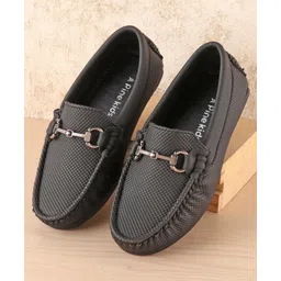 Pine Kids Slip On Formal Shoes - Black-image-41