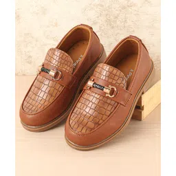 Pine Kids Slip On Party Wear Loafers - Brown-picture-38