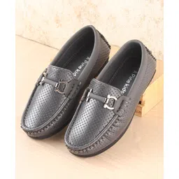 Pine Kids Slip On Party Wear Loafers - Grey-image-11