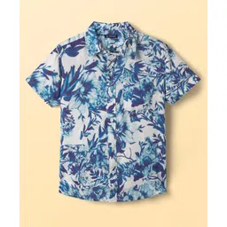 Pine Kids Viscose Woven Half Sleeves Shirt With Floral Print - Multicolour-picture-24