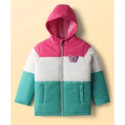 Pine Kids Woven Full Sleeves Padded Hooded Jacket with Color Block - Multicolor-picture-38
