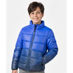 Pine Kids Woven Full Sleeves Padded Jacket with Ombre Print - Blue-picture-27