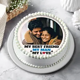 Pineapple Photo Cream Cake for Your Man-picture-25