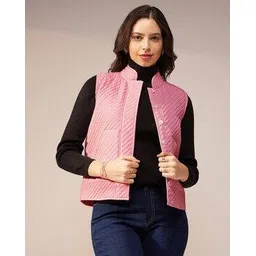 pink fort Women Quilted Regular Fit Jacket-picture-39