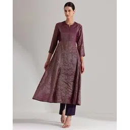 pink fort Women Striped Pant-Suit Set-picture-32