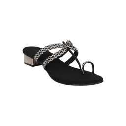 PINK LEAF Women Embellished Party Block Sandals-picture-10