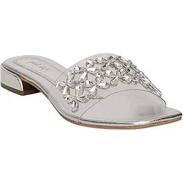 pink leaf Women's Diamond Dew Clear-Strap Heels-picture-37