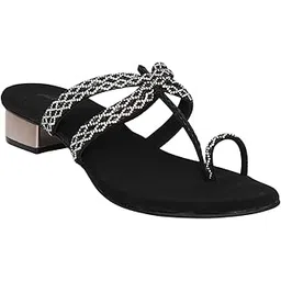 pink leaf Women's Jewel Toe-Ring Heels-picture-39