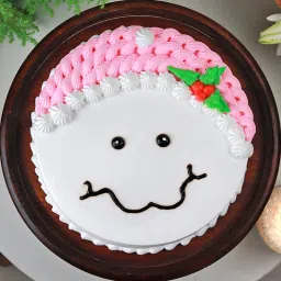 Pink N White Smiley Cake-image-13