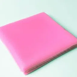 Pink Net for Multi Purpose Uses - 1pc Baby Pink Net, 2pc Hooks & 1pc Ribbon for Decoration, Costumes, Gift Packing, Wall Background | Transparent Cabana Tent Decoration Backdrop-picture-26