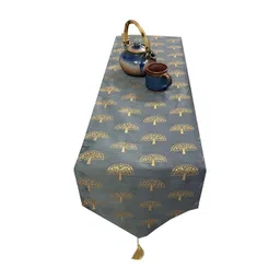 Pink Parrot Grey & Yellow Printed Table Runner-picture-15