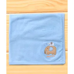Pink Rabbit Terry Knit Towel With Elephant Print L 81 x L 81 cm - Light Blue-picture-12