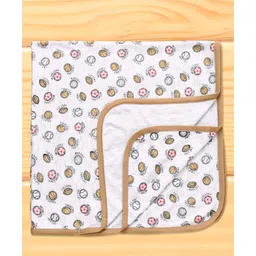 Pink Rabbit Terry Knit Towel With Penguin Print L 81 x L 81 cm - Beige-picture-18