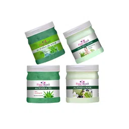 Pink Root Aloevera Eco Gel Scrub Cream Gel Mask Facial Kit-500gm Each-picture-15