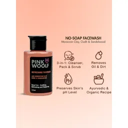 PINK WOOLF Moroccan Clay & Sandalwood Refreshing Face Wash-120ml image 2