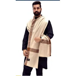 Pink World Wool Solid Men Shawl-picture-20