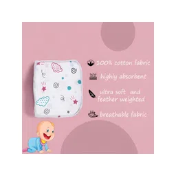 PINKBUNNY White & Blue 5 Pieces Bunny Printed Face Towels image 5