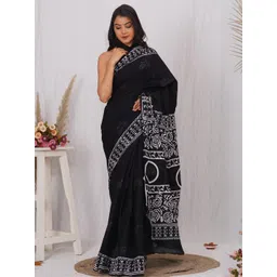 Pinkcity Trade World Black Pure Cotton Solid Sarees-picture-36