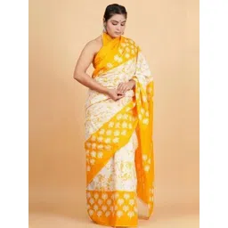 Pinkcity Trade World Yellow Pure Cotton Solid Sarees-picture-30