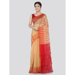 Pinkloom Beige Cotton Woven Saree-picture-16