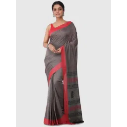 Pinkloom Grey Cotton Woven Saree-picture-10