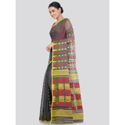 Pinkloom Grey Cotton Woven Saree image 3