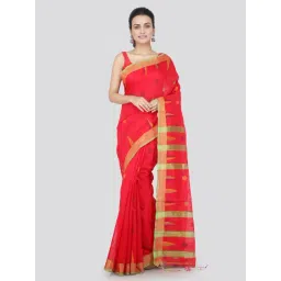 Pinkloom Red Textured Saree With Blouse-picture-39