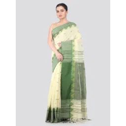 Pinkloom White Silk Printed Saree With Blouse Piece-picture-13