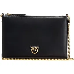 pinko Women's Flat Classic Simply 1 Calf Leather Travel Accessory Wallet, black, U-picture-23