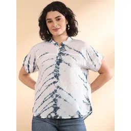 PinkTribe Women Tie and Dye Mandarin Collar Top-picture-28