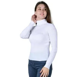 pinovo Casual Regular Sleeves Solid Women White Top image 2