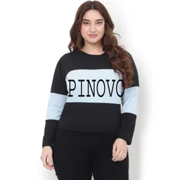 PINOVO Women Colourblocked Pure Cotton T-shirt-picture-35