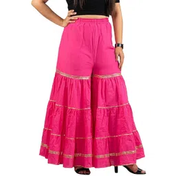 pinovo Women Relaxed Black Cotton Blend Trousers-picture-12