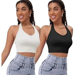 pinovo Women's Cotton Rib Strechable Tank Tops/Crop Tops-picture-30