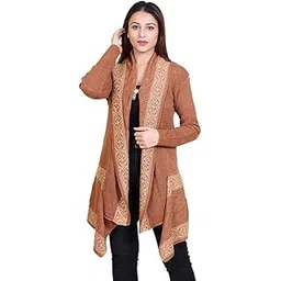 pipasa Women Acrylic V Neck Shrug-picture-43