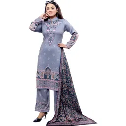 PIPASA Women Ethnic Motifs Printed Regular Kurta with Palazzos & With Dupatta-picture-20