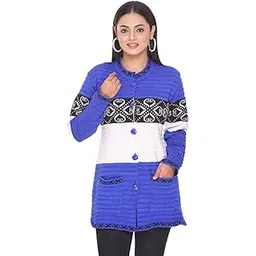 pipasa Women Ladies Girls Winter Wear Woolen Open Front Buttoned Collar Neck Stylish Party Winter Wear Coat Cardigan Sweater-picture-41