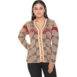 pipasa Women Ladies Girls Winter Wear Woolen Open Front Buttoned Collar Neck Stylish Party Winter Wear Coat Cardigan Sweater-picture-11