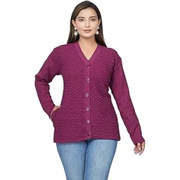 pipasa Women Plain Pocket Lycra Woolen Winter WEAR Coat Cardigan-picture-47