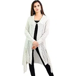 pipasa Women Woollen Buttoned Collar Neck Printed Stylish Party Winter Wear Coat Cardigan-picture-55